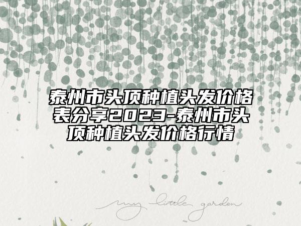 泰州市頭頂種植頭發(fā)價(jià)格表分享2023-泰州市頭頂種植頭發(fā)價(jià)格行情
