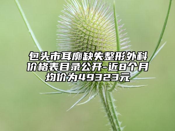 包頭市耳廓缺失整形外科價格表目錄公開-近8個月均價為49323元