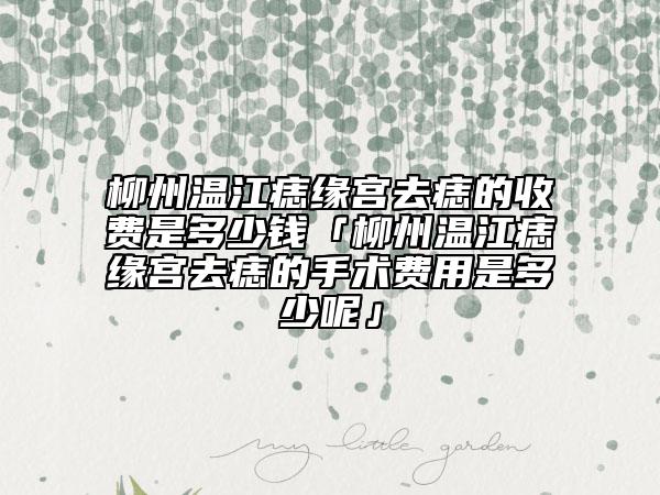 柳州溫江痣緣宮去痣的收費(fèi)是多少錢「柳州溫江痣緣宮去痣的手術(shù)費(fèi)用是多少呢」