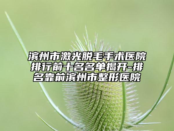 濱州市激光脫毛手術(shù)醫(yī)院排行前十名名單揭開(kāi)-排名靠前濱州市整形醫(yī)院