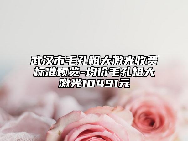 武漢市毛孔粗大激光收費標準預(yù)覽-均價毛孔粗大激光10491元