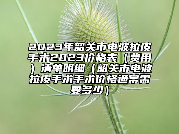 2023年韶關(guān)市電波拉皮手術(shù)2023價格表（費用）清單明細（韶關(guān)市電波拉皮手術(shù)手術(shù)價格通常需要多少）