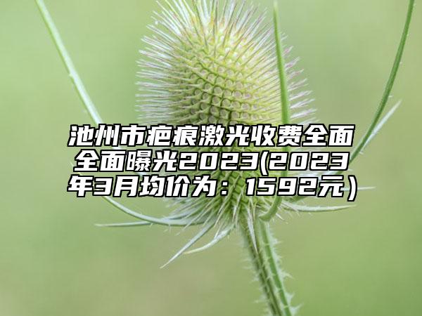 池州市疤痕激光收費全面全面曝光2023(2023年3月均價為：1592元）