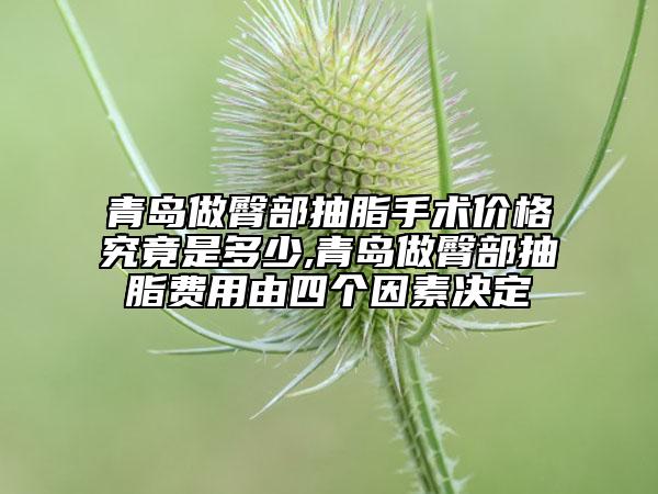 青島做臀部抽脂手術(shù)價(jià)格究竟是多少,青島做臀部抽脂費(fèi)用由四個(gè)因素決定