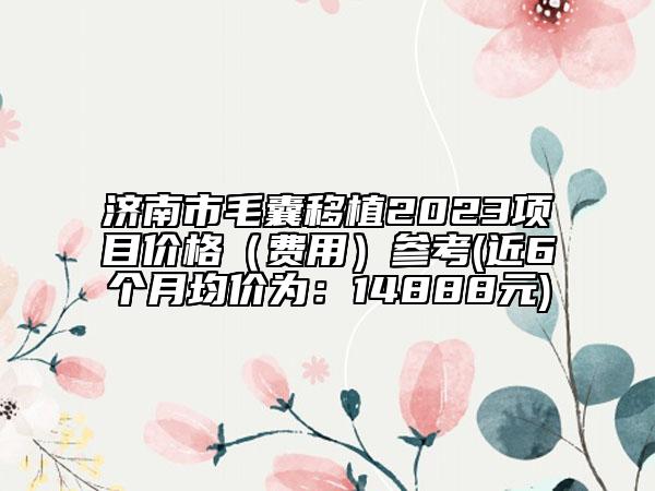 濟(jì)南市毛囊移植2023項(xiàng)目?jī)r(jià)格（費(fèi)用）參考(近6個(gè)月均價(jià)為：14888元)