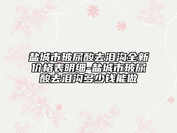 鹽城市玻尿酸去淚溝全新價格表明細-鹽城市玻尿酸去淚溝多少錢能做