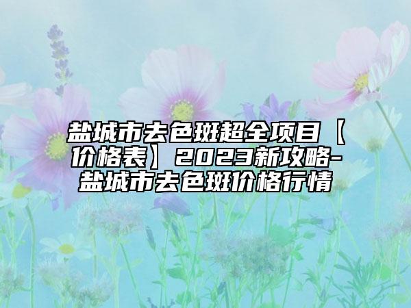 鹽城市去色斑超全項目【價格表】2023新攻略-鹽城市去色斑價格行情