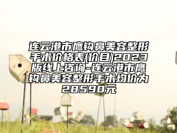 連云港市鷹鉤鼻美容整形手術(shù)價(jià)格表(價(jià)目)2023版線上咨詢-連云港市鷹鉤鼻美容整形手術(shù)均價(jià)為28590元