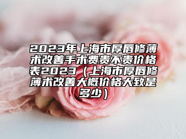 2023年上海市厚唇修薄術(shù)改善手術(shù)費(fèi)貴不貴價(jià)格表2023（上海市厚唇修薄術(shù)改善大概價(jià)格大致是多少）