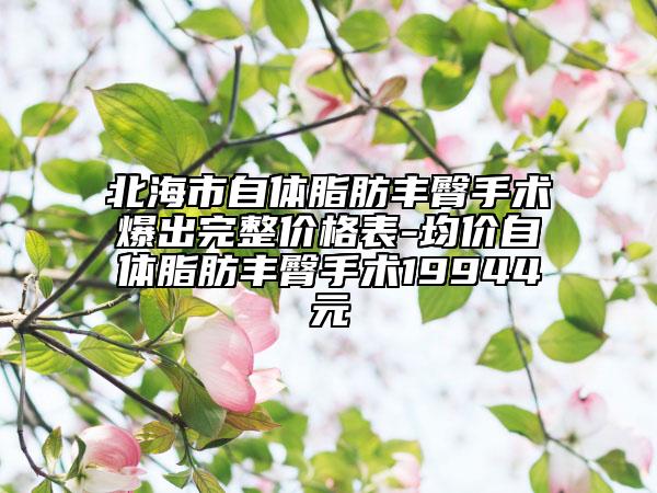 北海市自體脂肪豐臀手術(shù)爆出完整價(jià)格表-均價(jià)自體脂肪豐臀手術(shù)19944元