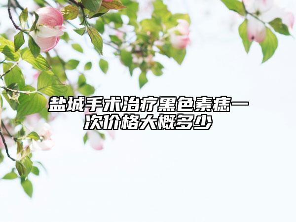 鹽城手術(shù)治療黑色素痣一次價格大概多少
