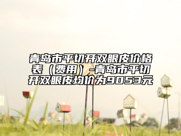 青島市平切開雙眼皮價(jià)格表（費(fèi)用）-青島市平切開雙眼皮均價(jià)為9053元