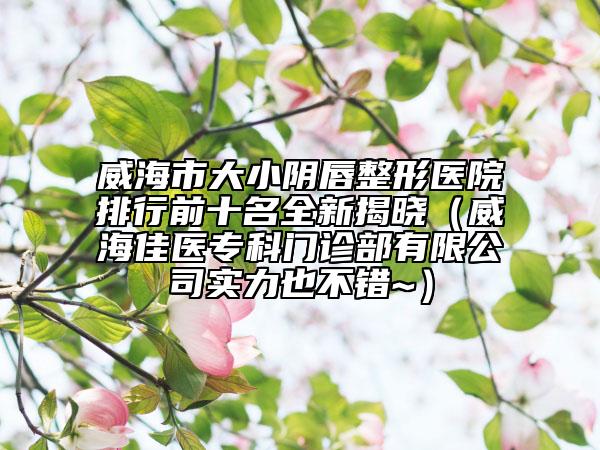 威海市大小陰唇整形醫(yī)院排行前十名全新揭曉（威海佳醫(yī)專科門診部有限公司實(shí)力也不錯(cuò)~）