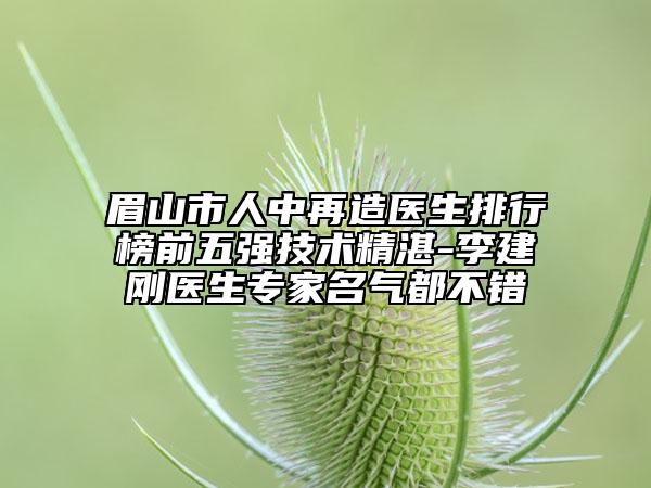 眉山市人中再造醫(yī)生排行榜前五強技術(shù)精湛-李建剛醫(yī)生專家名氣都不錯