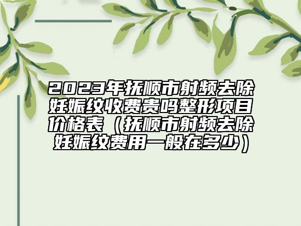 2023年撫順市射頻去除妊娠紋收費貴嗎整形項目價格表（撫順市射頻去除妊娠紋費用一般在多少）