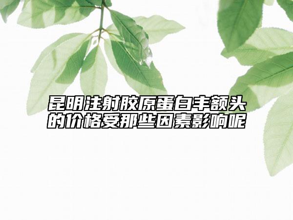昆明注射膠原蛋白豐額頭的價(jià)格受那些因素影響呢