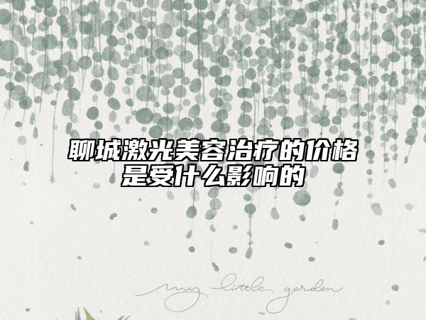 聊城激光美容治療的價(jià)格是受什么影響的