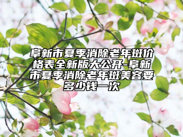 阜新市夏季消除老年斑價(jià)格表全新版大公開(kāi)-阜新市夏季消除老年斑美容要多少錢(qián)一次