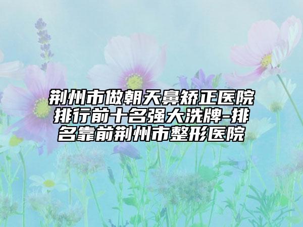 荊州市做朝天鼻矯正醫(yī)院排行前十名強(qiáng)大洗牌-排名靠前荊州市整形醫(yī)院