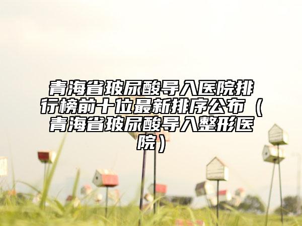 青海省玻尿酸導(dǎo)入醫(yī)院排行榜前十位最新排序公布（青海省玻尿酸導(dǎo)入整形醫(yī)院）