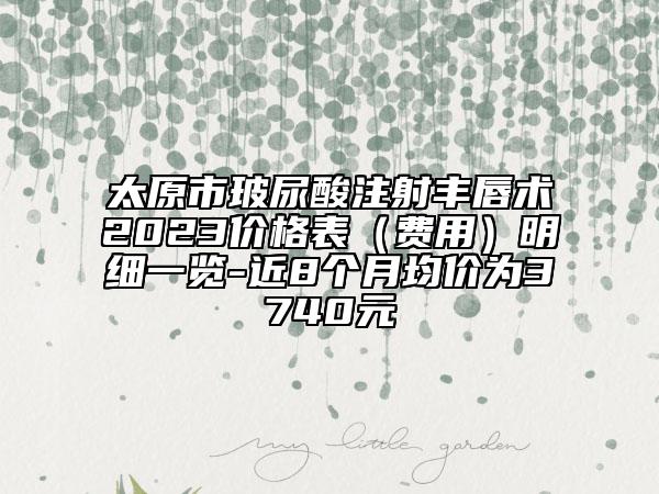 太原市玻尿酸注射豐唇術(shù)2023價格表（費用）明細一覽-近8個月均價為3740元