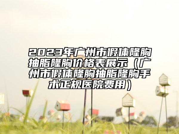 2023年廣州市假體隆胸抽脂隆胸價格表展示（廣州市假體隆胸抽脂隆胸手術(shù)正規(guī)醫(yī)院費用）