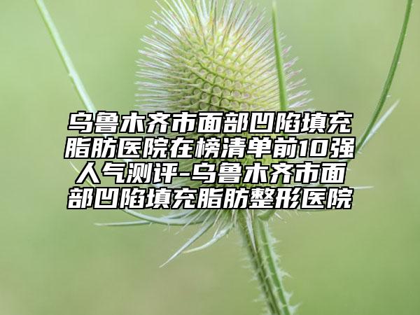烏魯木齊市面部凹陷填充脂肪醫(yī)院在榜清單前10強(qiáng)人氣測評-烏魯木齊市面部凹陷填充脂肪整形醫(yī)院
