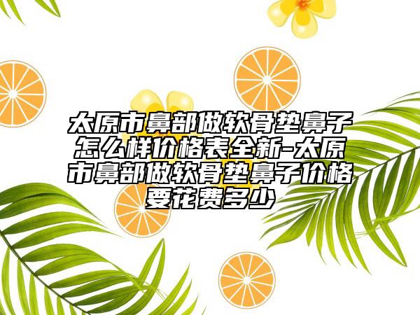 太原市鼻部做軟骨墊鼻子怎么樣價格表全新-太原市鼻部做軟骨墊鼻子價格要花費多少