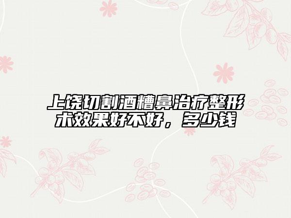 上饒切割酒糟鼻治療整形術(shù)效果好不好，多少錢