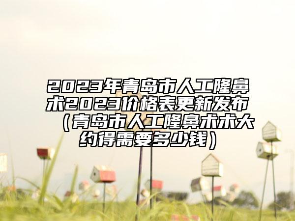 2023年青島市人工隆鼻術(shù)2023價(jià)格表更新發(fā)布（青島市人工隆鼻術(shù)術(shù)大約得需要多少錢(qián)）