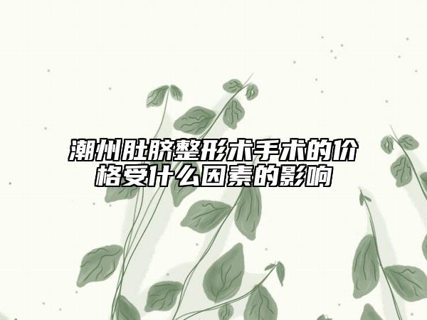 潮州肚臍整形術(shù)手術(shù)的價格受什么因素的影響