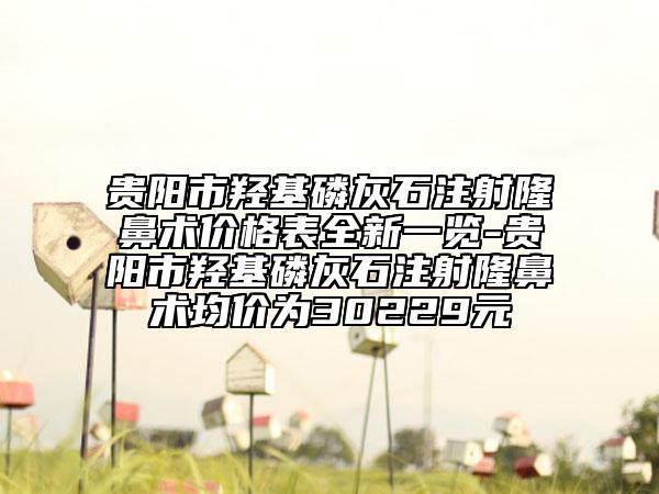 貴陽(yáng)市羥基磷灰石注射隆鼻術(shù)價(jià)格表全新一覽-貴陽(yáng)市羥基磷灰石注射隆鼻術(shù)均價(jià)為30229元