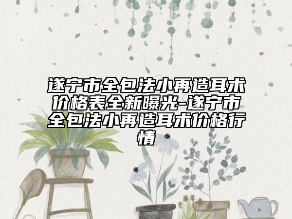 遂寧市全包法小再造耳術(shù)價格表全新曝光-遂寧市全包法小再造耳術(shù)價格行情