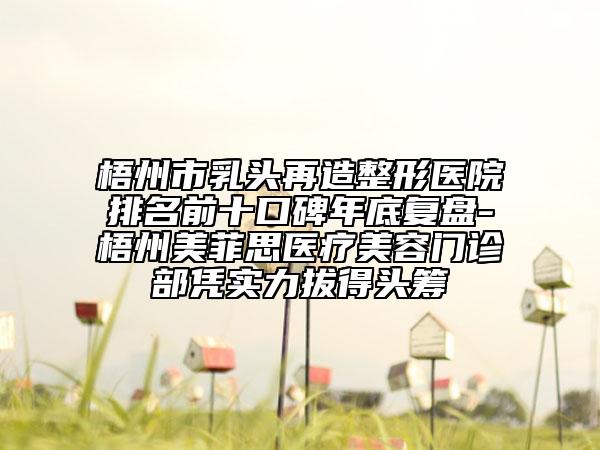 梧州市乳頭再造整形醫(yī)院排名前十口碑年底復(fù)盤(pán)-梧州美菲思醫(yī)療美容門(mén)診部憑實(shí)力拔得頭籌