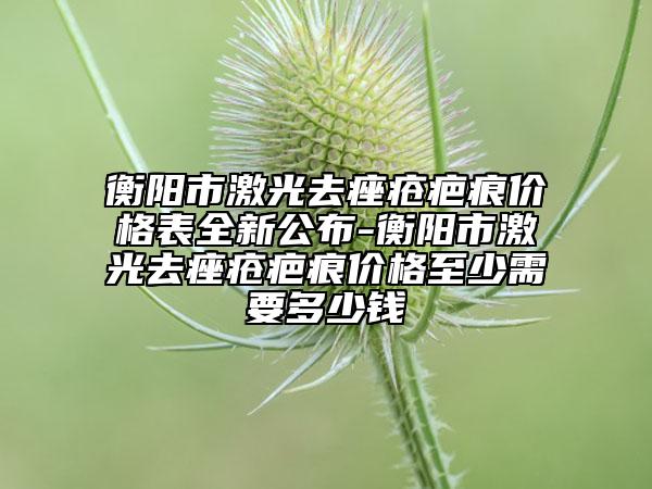 衡陽市激光去痤瘡疤痕價格表全新公布-衡陽市激光去痤瘡疤痕價格至少需要多少錢