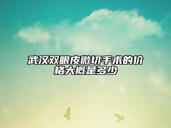 武漢雙眼皮微切手術(shù)的價(jià)格大概是多少