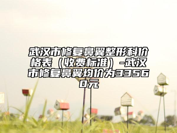 武漢市修復(fù)鼻翼整形科價(jià)格表（收費(fèi)標(biāo)準(zhǔn)）-武漢市修復(fù)鼻翼均價(jià)為33560元