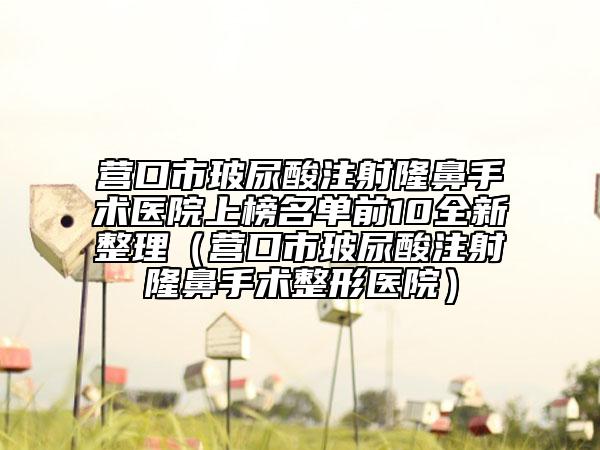營(yíng)口市玻尿酸注射隆鼻手術(shù)醫(yī)院上榜名單前10全新整理（營(yíng)口市玻尿酸注射隆鼻手術(shù)整形醫(yī)院）