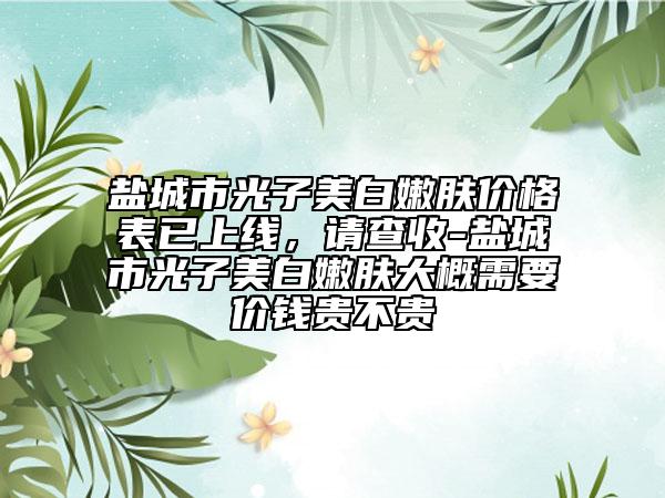 鹽城市光子美白嫩膚價(jià)格表已上線，請(qǐng)查收-鹽城市光子美白嫩膚大概需要價(jià)錢貴不貴