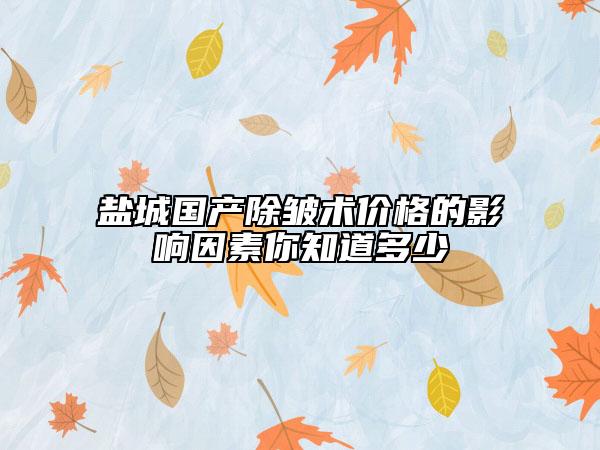 鹽城國產(chǎn)除皺術(shù)價格的影響因素你知道多少