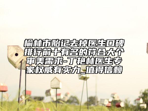 榆林市胎記去掉醫(yī)生口碑排行前十有名的符合大個審美需求-丁艷林醫(yī)生專家權威有實力_值得信賴
