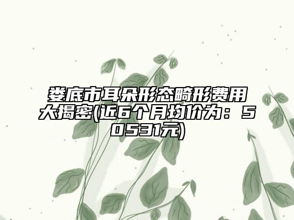 婁底市耳朵形態(tài)畸形費用大揭密(近6個月均價為：50531元)