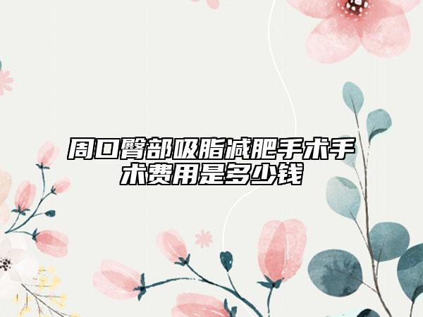 周口臀部吸脂減肥手術(shù)手術(shù)費用是多少錢