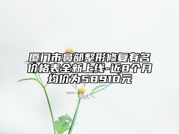 廈門市鼻部整形修復(fù)有名價格表全新上線-近8個月均價為58910元