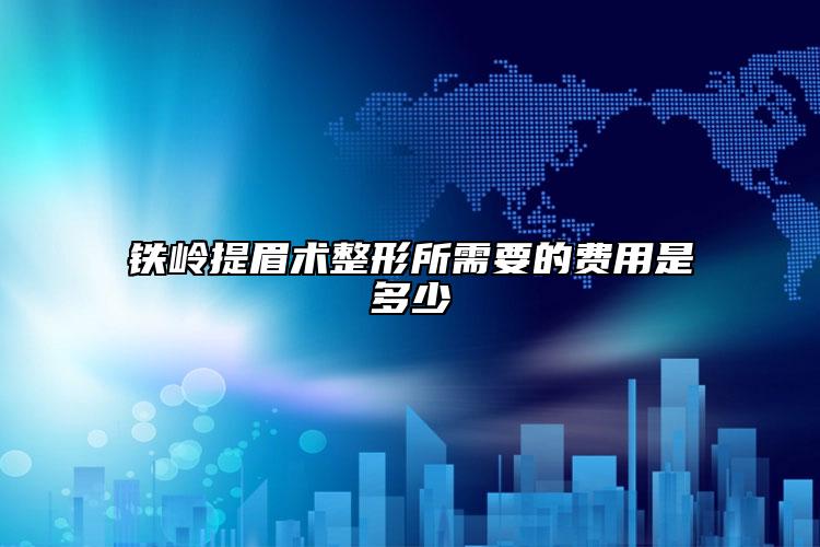 鐵嶺提眉術(shù)整形所需要的費(fèi)用是多少