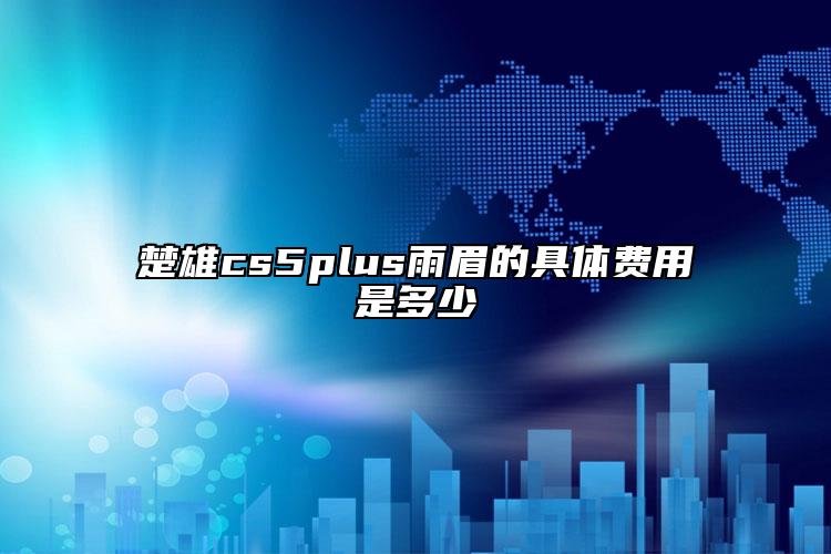 楚雄cs5plus雨眉的具體費用是多少