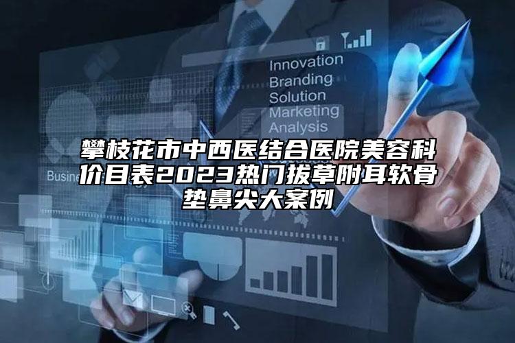 攀枝花市中西醫(yī)結(jié)合醫(yī)院美容科價目表2023熱門拔草附耳軟骨墊鼻尖大案例