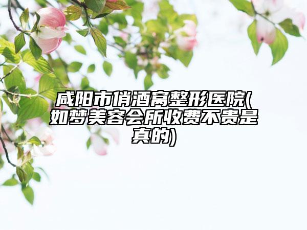咸陽市俏酒窩整形醫(yī)院(如夢美容會所收費不貴是真的)