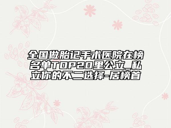 全國(guó)做胎記手術(shù)醫(yī)院在榜名單TOP20里公立_私立你的不二選擇-居榜首