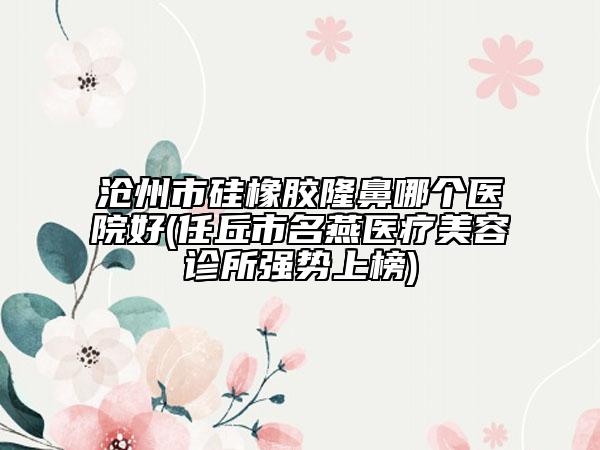 滄州市硅橡膠隆鼻哪個(gè)醫(yī)院好(任丘市名燕醫(yī)療美容診所強(qiáng)勢(shì)上榜)
